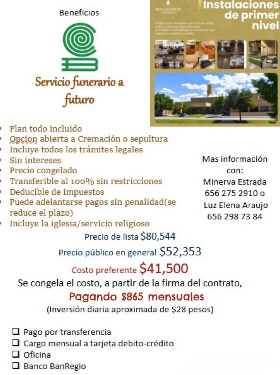 Imagen 1 de En Mausoleos Luz Eterna con precio preferencial para STAACOBACH