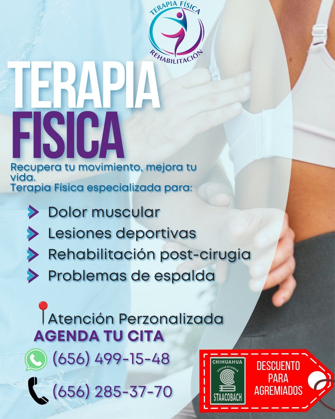 Imagen 1 de Atención de Terapia Física con descuentos especiales